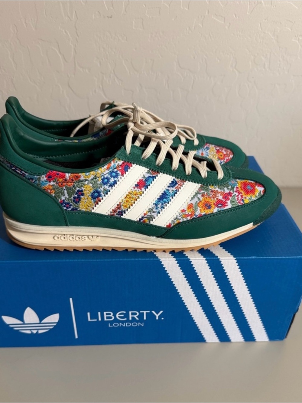 NWT Adidas Green Floral X Liberty London Runner Sneakers SL72